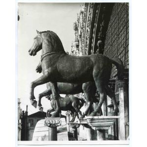 Horses Vintage Photo Detail of St. Mark's Cathedral in Venice