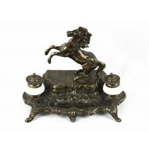 Vintage Bronze inkwell