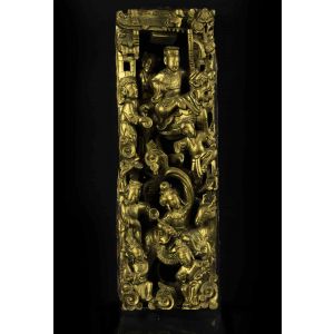 Vintage Golden Chinese Wood Decoration