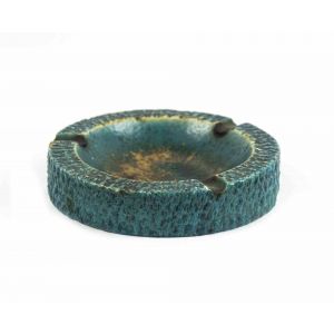Vintage Turquoise Ceramic Ashtray