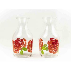 Vintage Pair of Glass Vases 