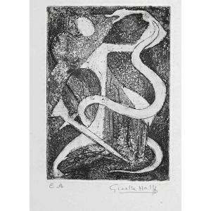Giselle Halff - Cavalier in the Battle with Serpent - Modern Art