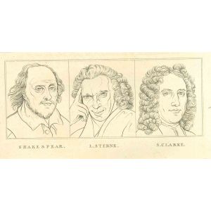 Portrait of Shakespeare, L. Sterne and S. Clarke