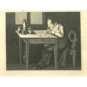 Portrait of Man while Writing 