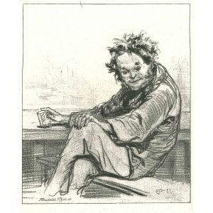 Paul Gavarni - A Drunk Man - Modern Art