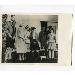 Queen and Duke with Charles and Princess Ann
