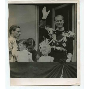 Greeting of Duke of Edinburgh -  Vintage Photograph