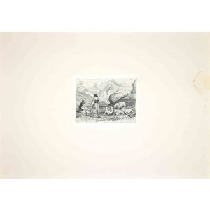 The Shepherd Playing in Roman Countryside