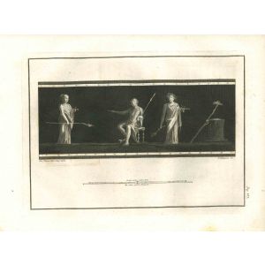 Ancient Roman Painting, The Offering and Reverence Scene