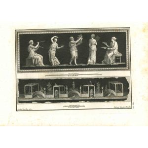 Ancient Roman Painting, The Playing and Dancing  Scene