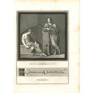 Ancient Roman Painting -  Attendance Scene