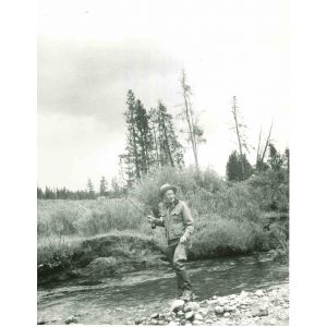 A President Fishes- Vintage Photograph