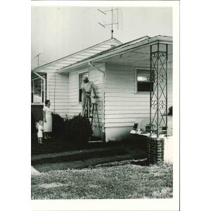Du Pont Measures Workers' Postwar Gains - American Vintage Photograph