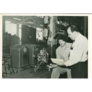 Ted Meyer at the Lincoln Electric Company- American Vintage Photograph 