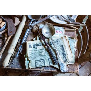 Serving Spoon and Newspaper