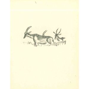 Emmanuel Gondouin - Deers - Modern Art