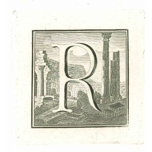 Capital letter for the Antiquities of Herculaneum Exposed