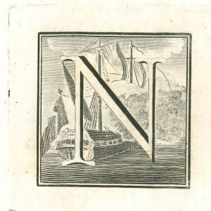 Capital letter from the Antiquities of Herculaneum Exposed