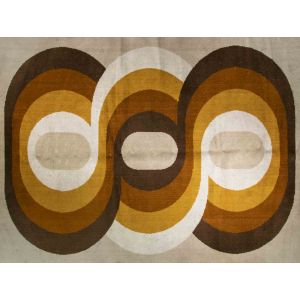 Vintage Space Age Spiral Tapestry