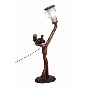 Vintage Beech Floor Lamp by Aldo Tura - Italy 1950s