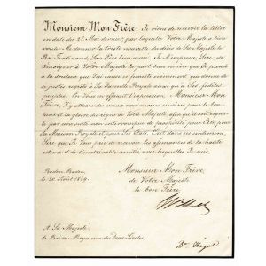 Autograph Letter by Wilhelm I of Württemberg
