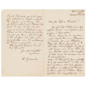 Autograph Letter by Heinrich Gerhardt
