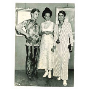 Helmut Berger, Rosetta Acerbi, and Aliza Azar - Vintage Photograph