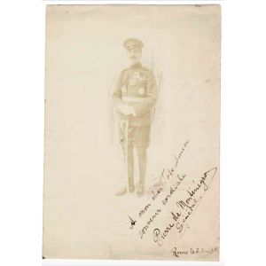 Photographic Portrait and Autograph of Peter of Montenegro