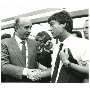Claudio Martelli and Ciriaco De Mita - Vintage Photograph