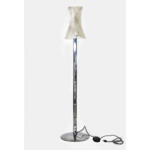 Vintage Floor Lamp Metal and Glass - Italy 1970s