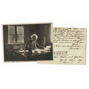 Photographic Portrait and Autograph of Gerhard Schjelderup