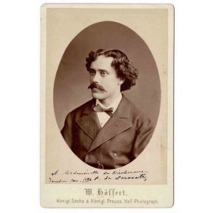 Photographic Portrait and Autograph of Pablo de Sarasate