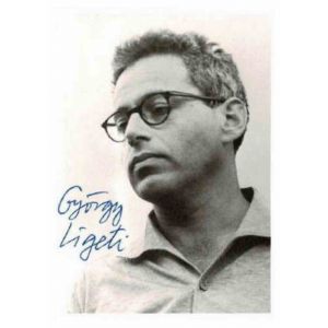 Photographic Portrait and Autograph of György Ligeti