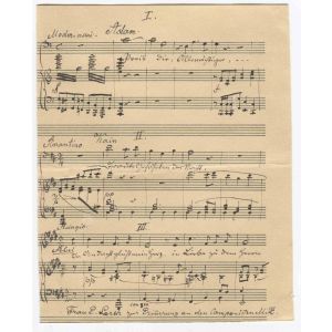 Autograph Music Score by Max Zenger