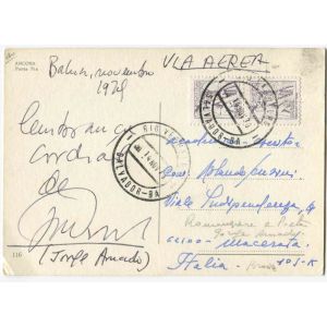 Autograph Postcard Signed by Jorge Amado