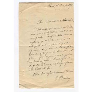 Autograph Letter Ernest Renan