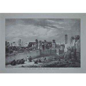 Roman Temples - Set of 4 offset Prints after G. Engelmann