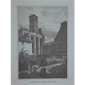 Roman Temples. Set of 6 Vintage Offset Prints after G. Engelmann