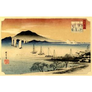 Lake Biwa, Sunset in Yabase