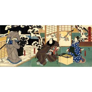 Utagawa Hirosada - Nakamura Nanji II as Otsuyu - Modern Artwork