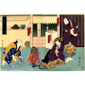 Kunikazu Utagawa - The Winter Leaf -  Modern Artwork