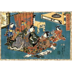 Plate from  Faithful Images of the Radiant Prince Genji 
