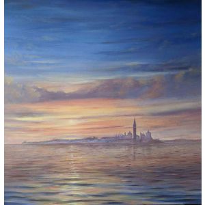 Sunset in Venice over San Giorgio from San Biagio