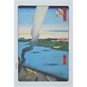 Tile Kilns and Hashiba Ferry, Sumida River 
