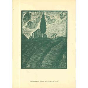 Cesare Vincenti - La Casetta del Cipresso - Modern Artwork
