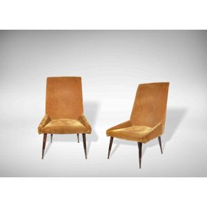 Pair of Vitange Armchairs Italian Production - Mid-20th Century