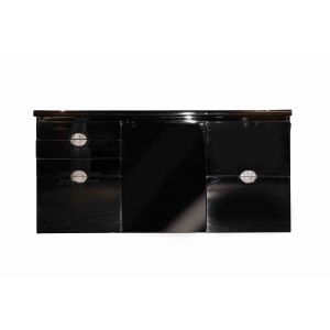 Black Sideboard by Luigi Caccia Dominioni for Azucena - Italy 1960s