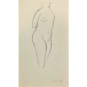The Sketches Of Standing Nude And Children