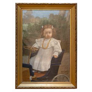 Portrait of Child on a Car