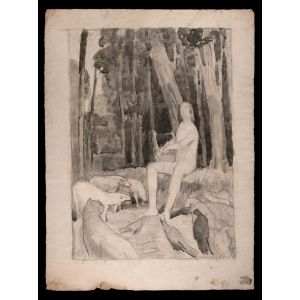 Young Shepherd plays the Lyre